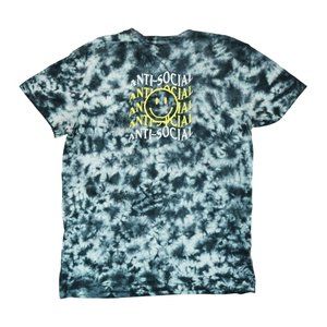 Royal Attitude T-Shirt XL Mens‎ Embroidered Graphics Smiley Antisocial Tie Dye